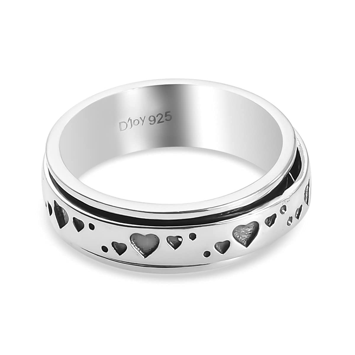 Shop LC Mens Womens Spinner Band Ring 925 Sterling Silver Statement Boho Handmade Jewelry Gifts Stress Relieving Size 10 - Image 6