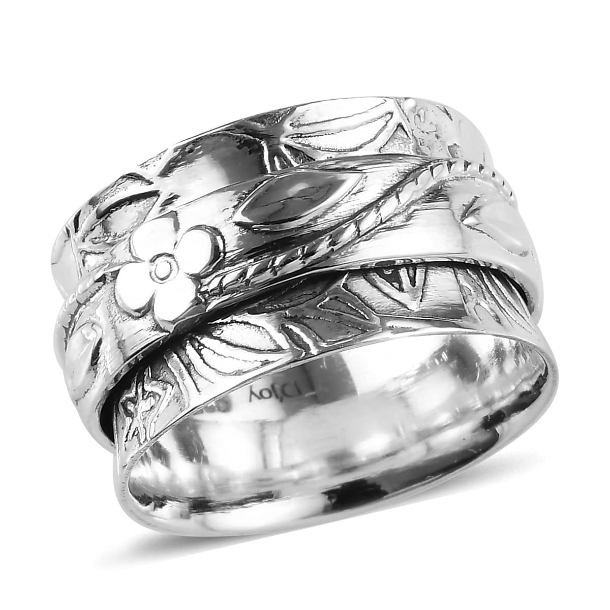 Shop LC Mens Womens Spinner Band Ring 925 Sterling Silver Statement Boho Handmade Stress Relieving Jewelry Gifts - Image 6