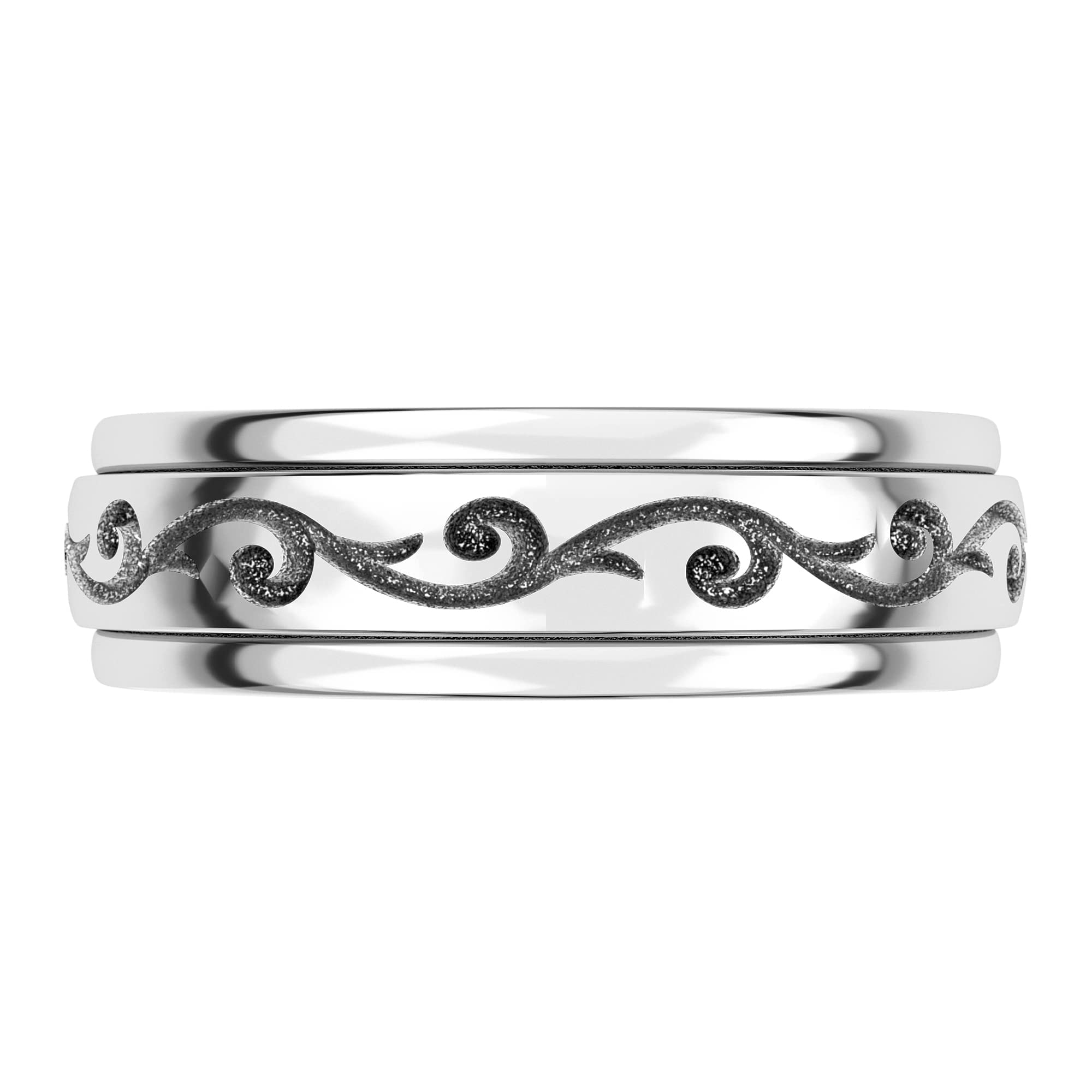 Shop LC 925 Sterling Silver Spinner Ring Boho Handmade Stress Anxiety Relieving Meditation Oxidized Tribal Unique Jewelry Gifts for Women Men - Image 7