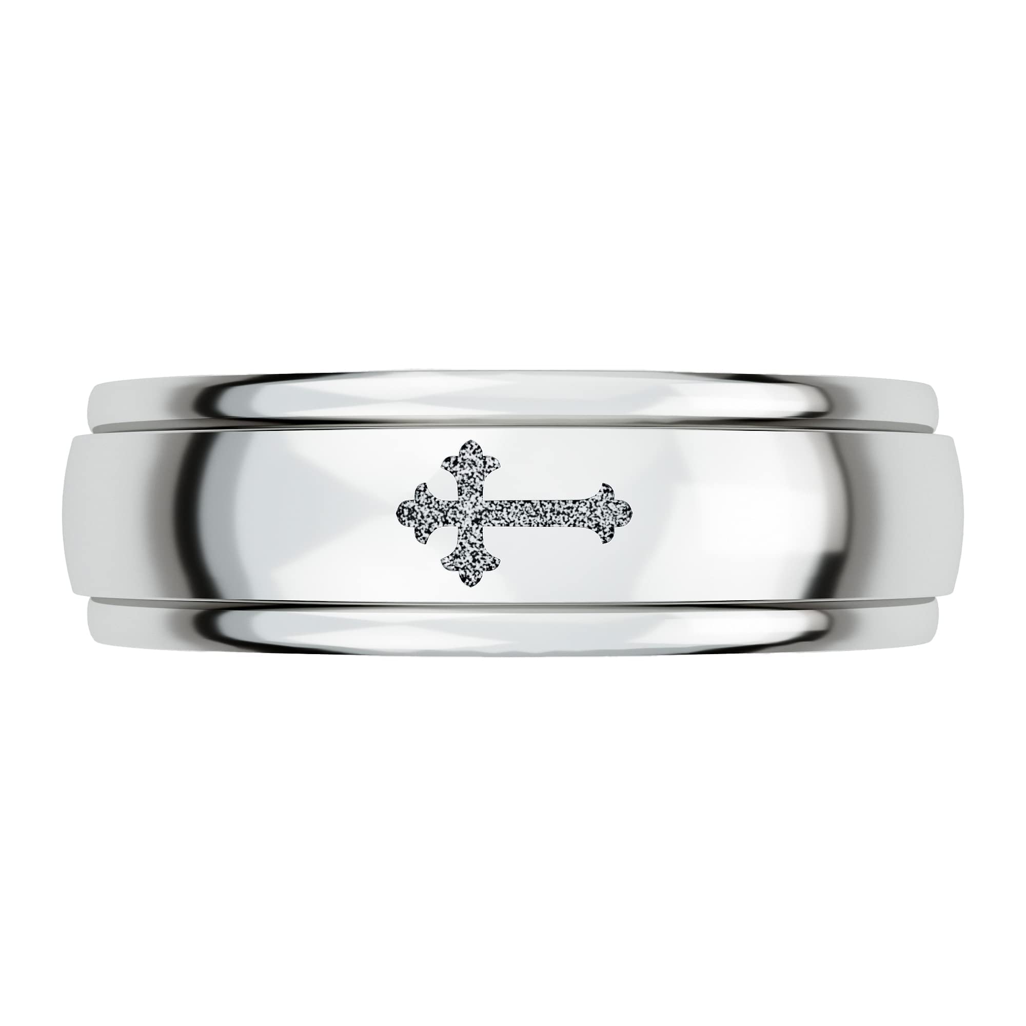 Shop LC Mens Womens Cross Prayer Spinner Band Ring 925 Sterling Silver Statement Boho Handmade Stress Relieving Jewelry Gifts - Image 9