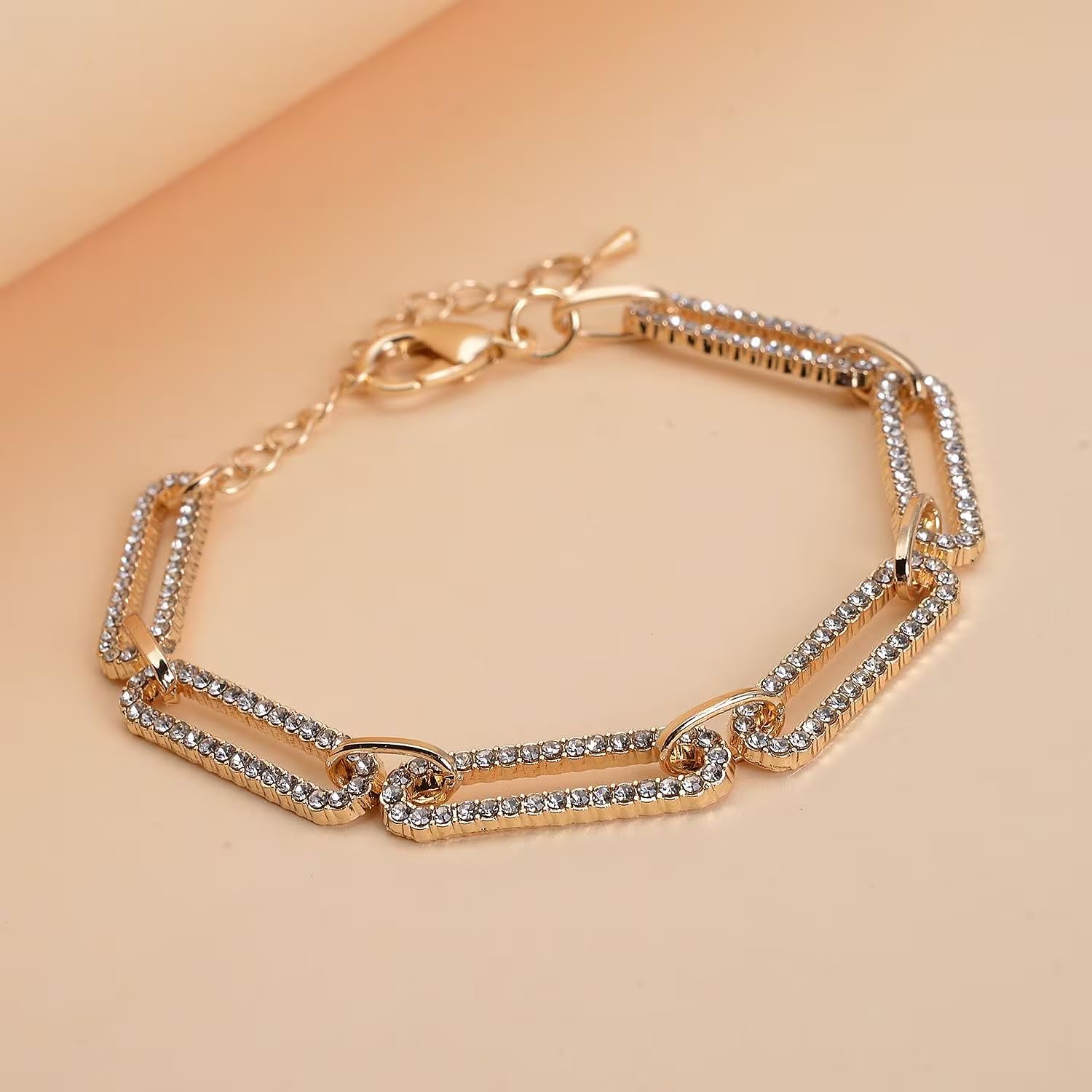 SHOP LC Mix White Paperclip Chain Bracelet for Women Jewelry Birthday Gifts - Image 2