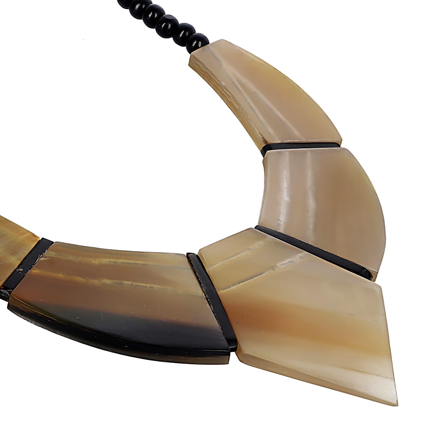 Shop LC Natural Brown Black Buffalo Horn Necklace Delicate Jewelry Birthday Women Jewelry for Women Size 20-22" Mothers Day Gifts - Image 3