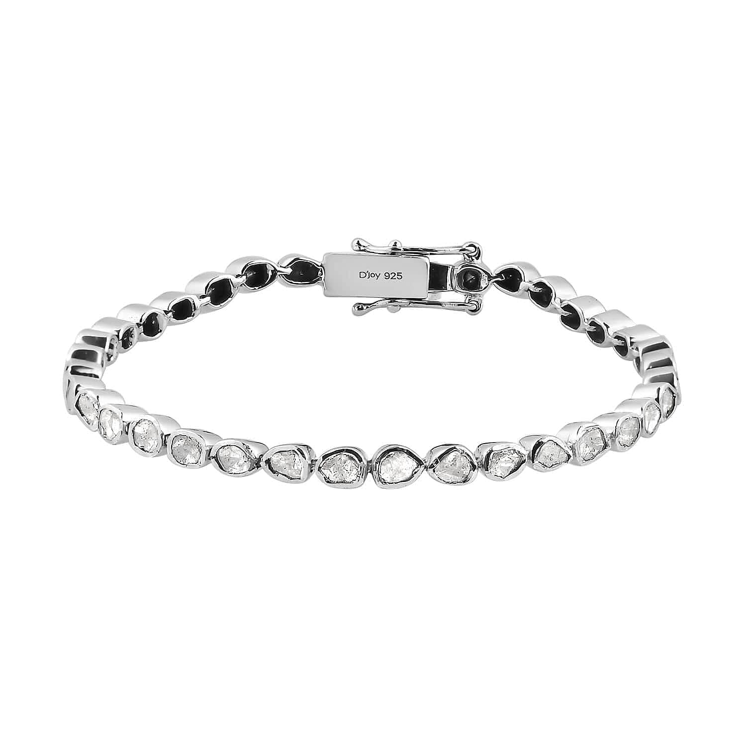Shop LC Real Polki Diamond 925 Sterling Silver Boho Handmade Tennis Bracelet Platinum Plated Bridal Wedding Anniversary Vintage Birthday Gifts for Women Size 7.25" Ct Engagement Anniversary Wedding