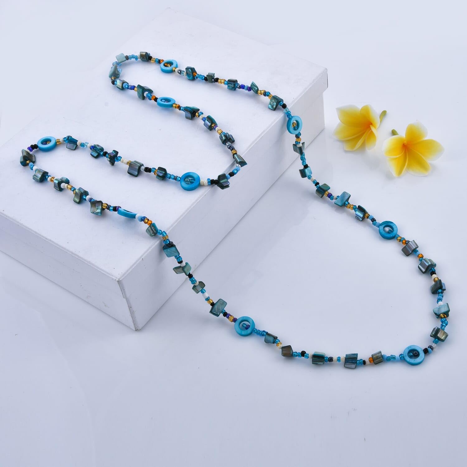 Shop LC Resin Seed Bead Necklace for Women Jewelry Size 40" Mothers Day Gifts - Image 2