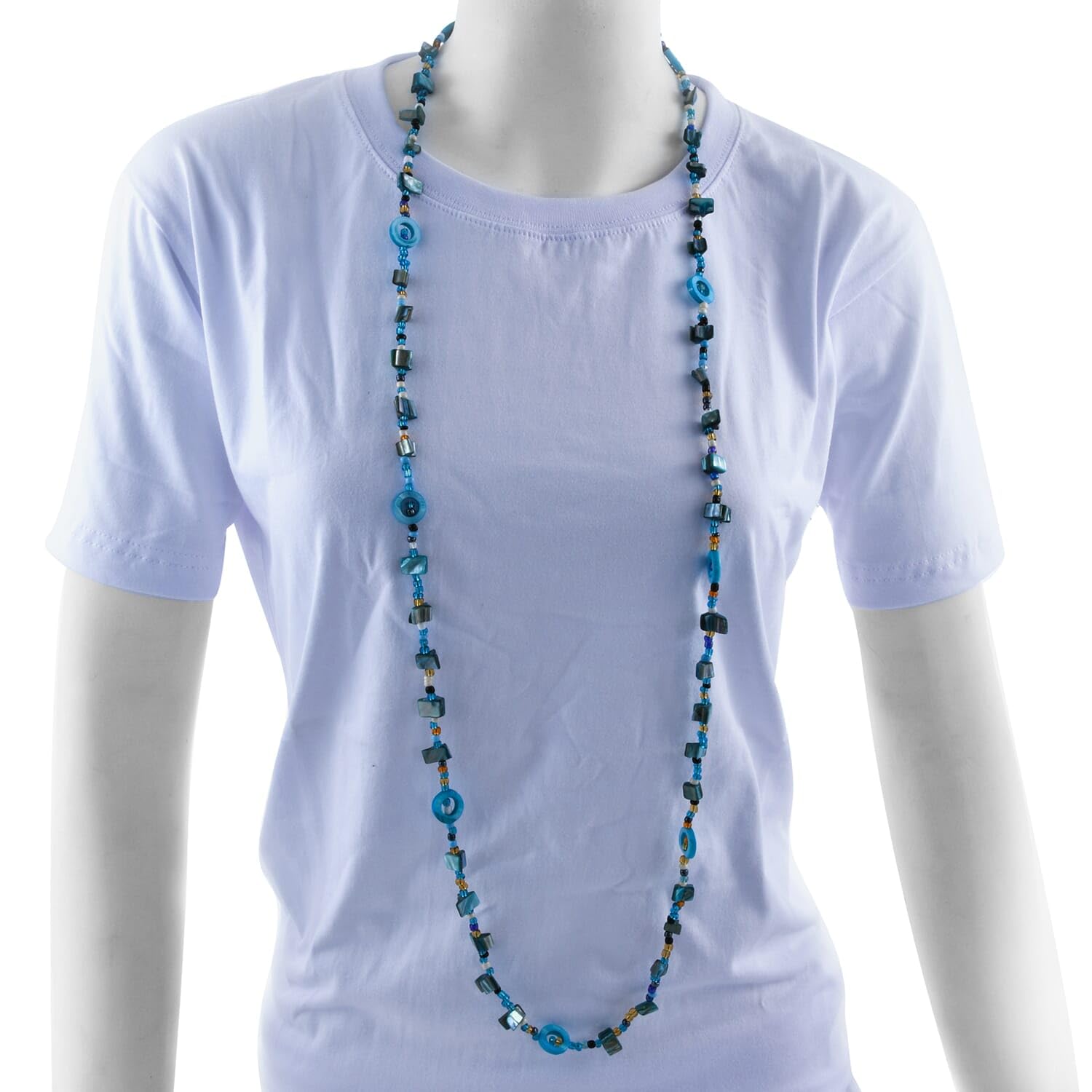 Shop LC Resin Seed Bead Necklace for Women Jewelry Size 40" Mothers Day Gifts - Image 3