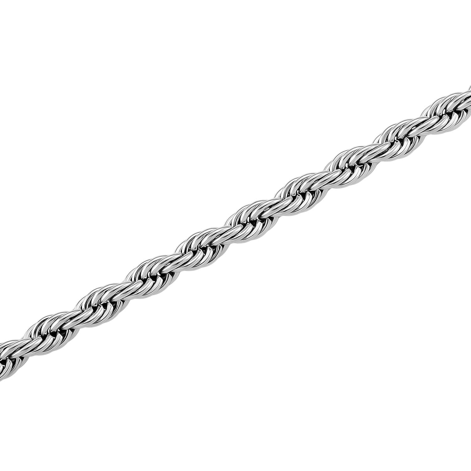 Shop LC Rope Chain Necklace in Stainless Steel 20-22 Inches - Image 4