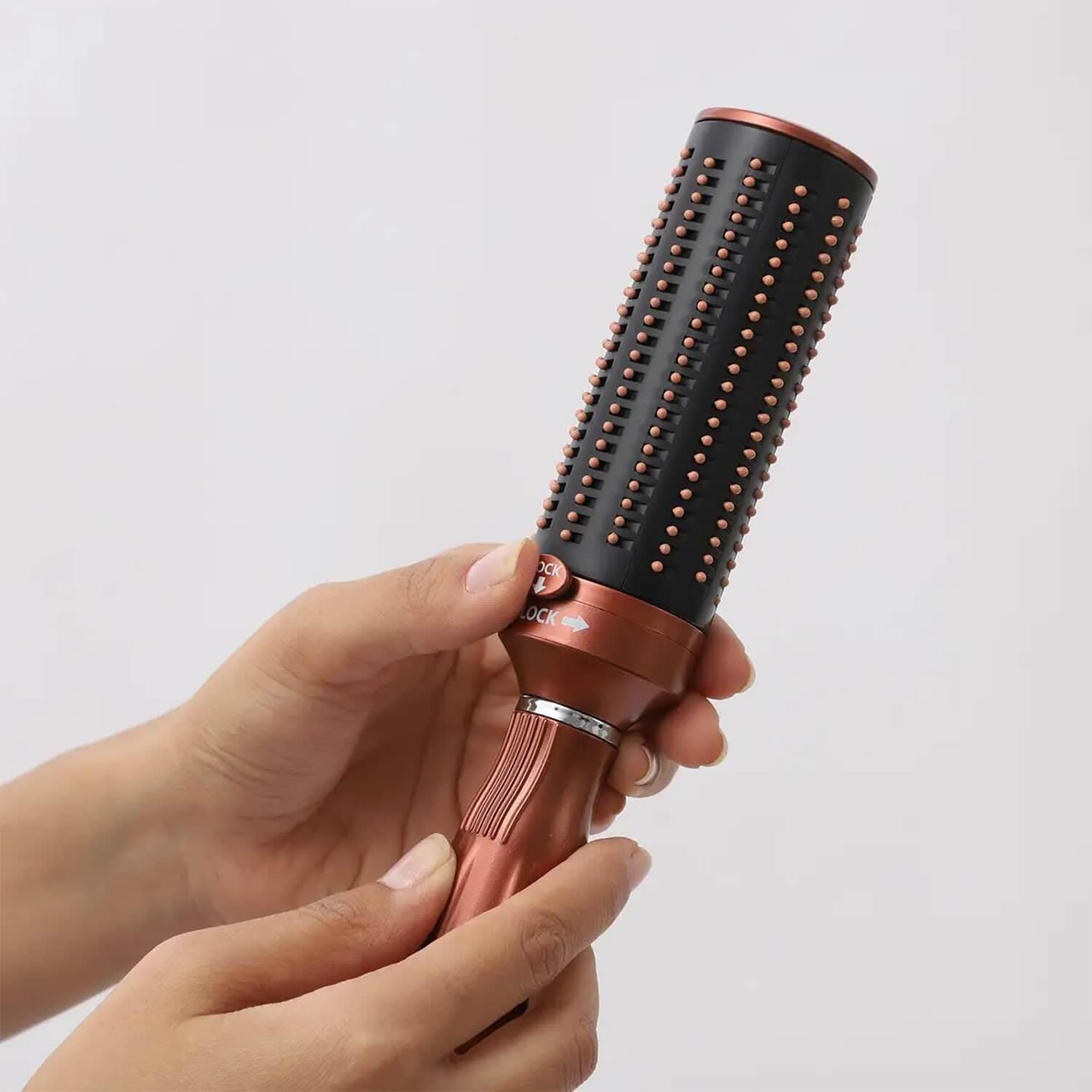 Shop LC Set of 3 Self Cleaning Hair Brush Comb - Detangler Brush Round Brush for Blow Out - Easy Clean Roller Hair Brushes Gifts for Women Men - Image 8
