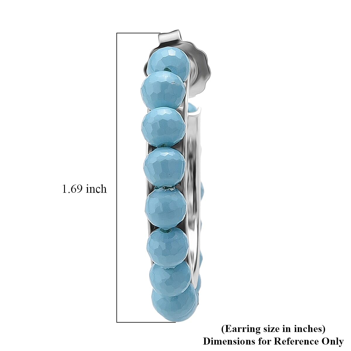 Shop LC Sleeping Beauty Color Shell Pearl Earrings in Stainless Steel - Image 5