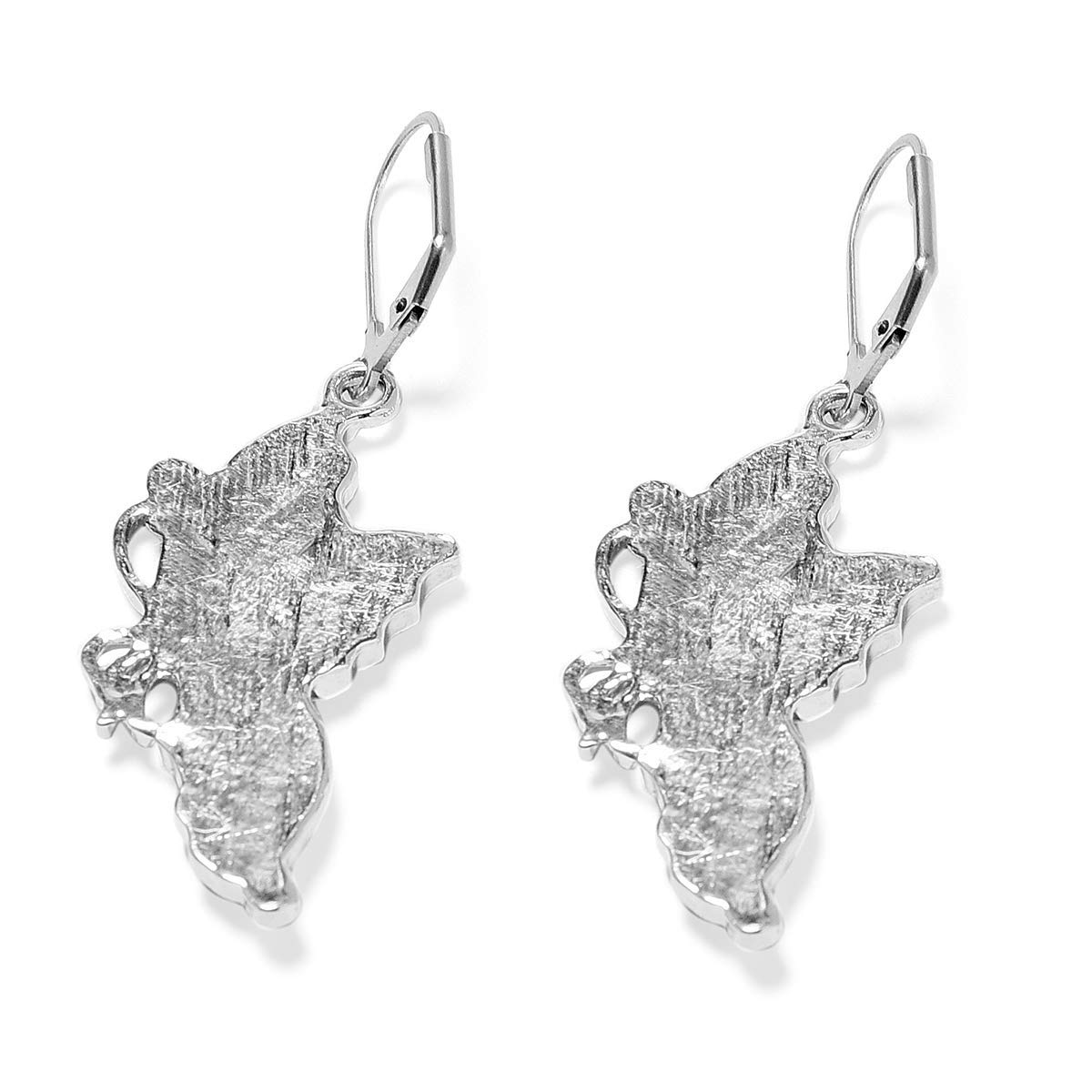 Shop LC Stainless Steel Abalone Shell Crystal Butterfly Drop Dangle Lever Back Earrings Prom Beach Jewelry - Image 4
