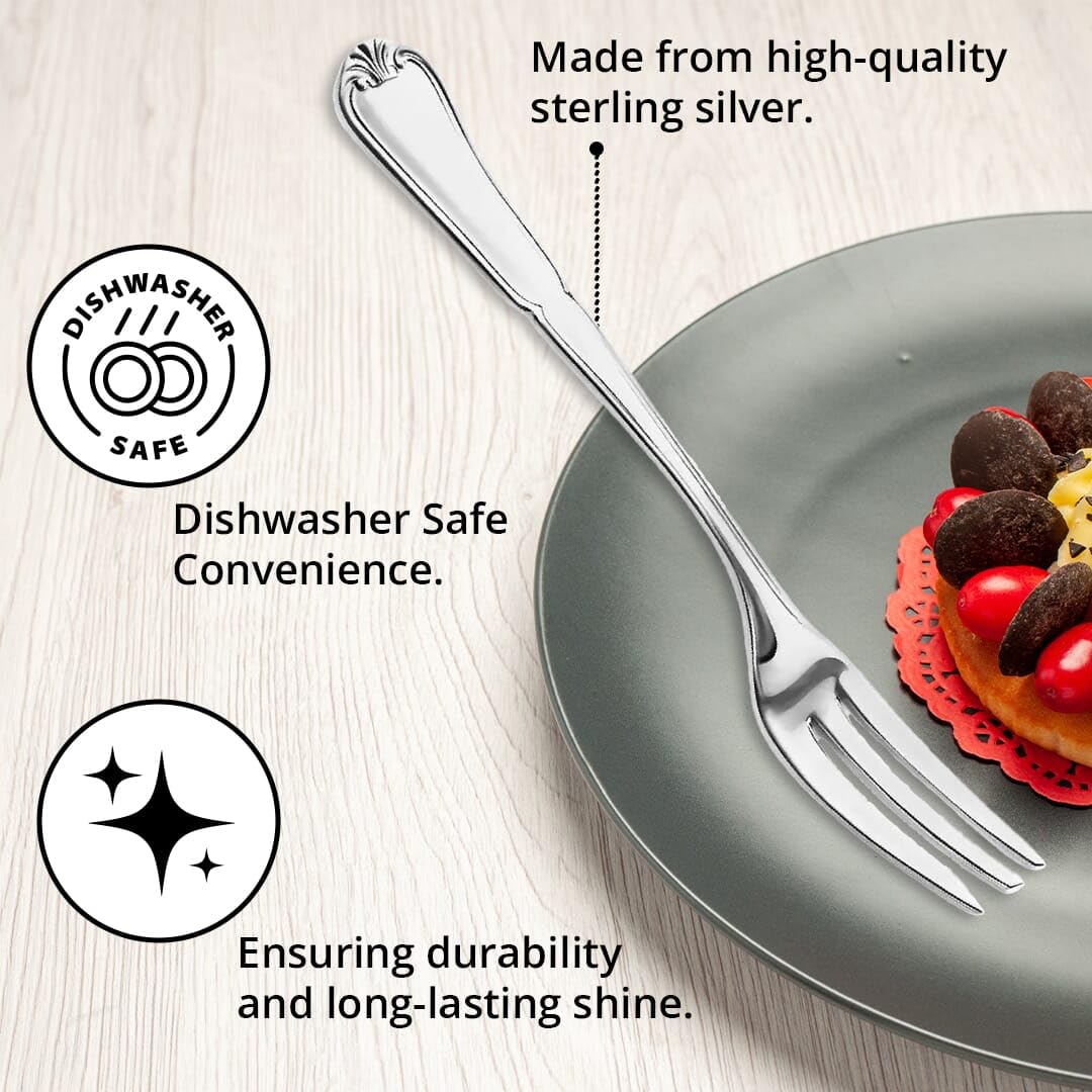 Shop LC Sterling Silver Fork Pure Silver Fork Silver Dinner Fork Premium Fork For Home and Kitchen 26.30 Grams - Image 4