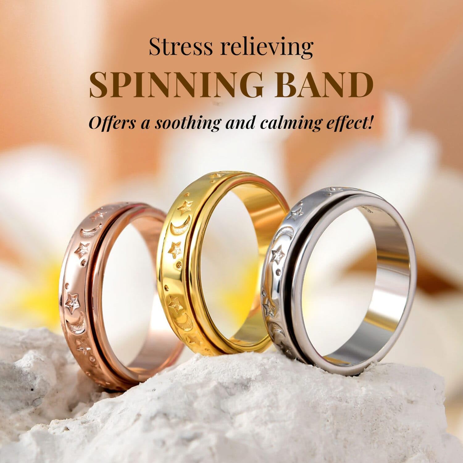 Shop LC Vermeil Rose Gold Plated Ring 925 Sterling Silver Women Mothers Day Gifts Christmas Mothers Day Gifts for Women - Image 3