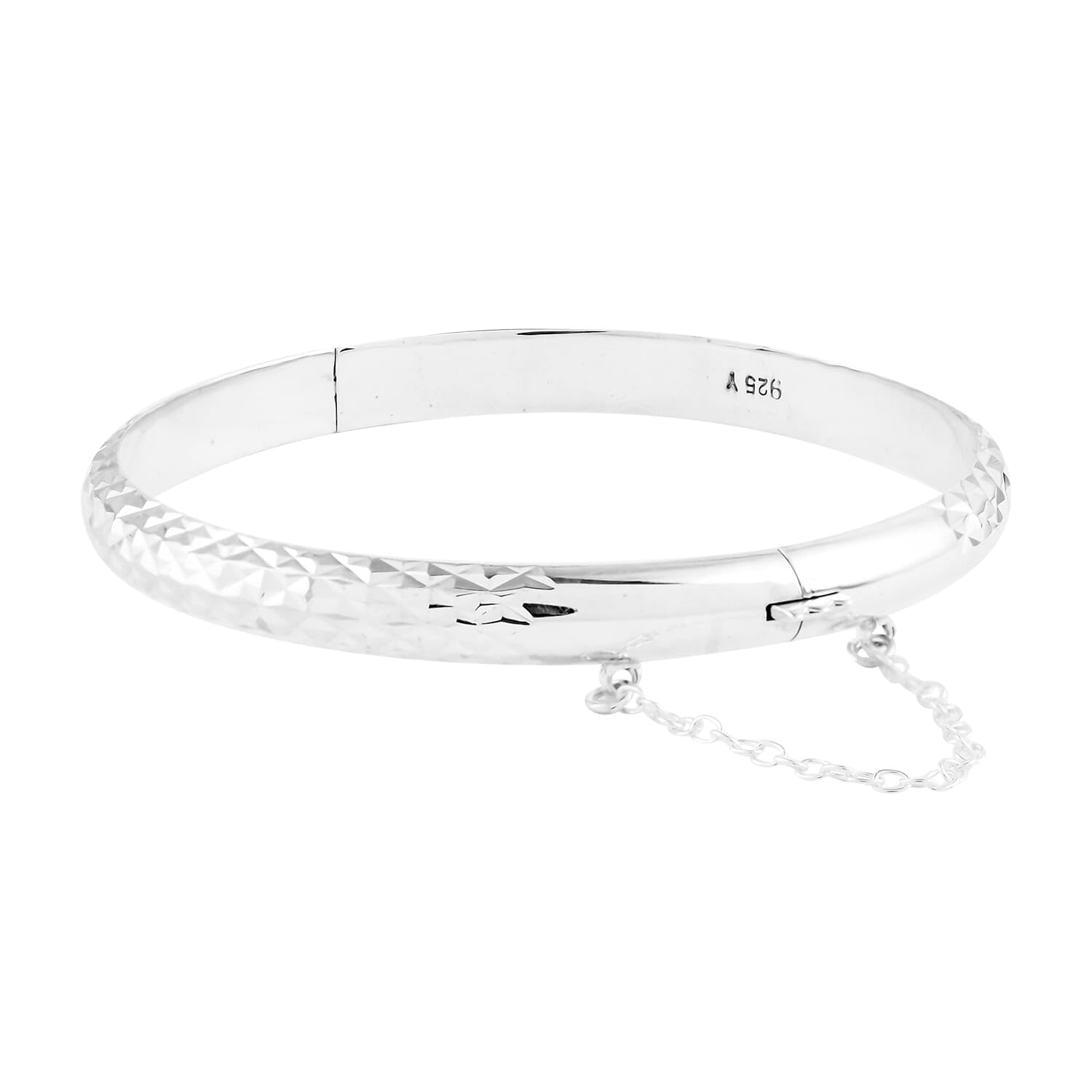 Silver Bangle Bracelets for Women - 925 Sterling Silver Bracelets for Women - Textured Charm Cuff Anniversary Engagement Boho Jewelry for Her (7-8 In) 7.80 Grams Christmas Gifts - Image 2
