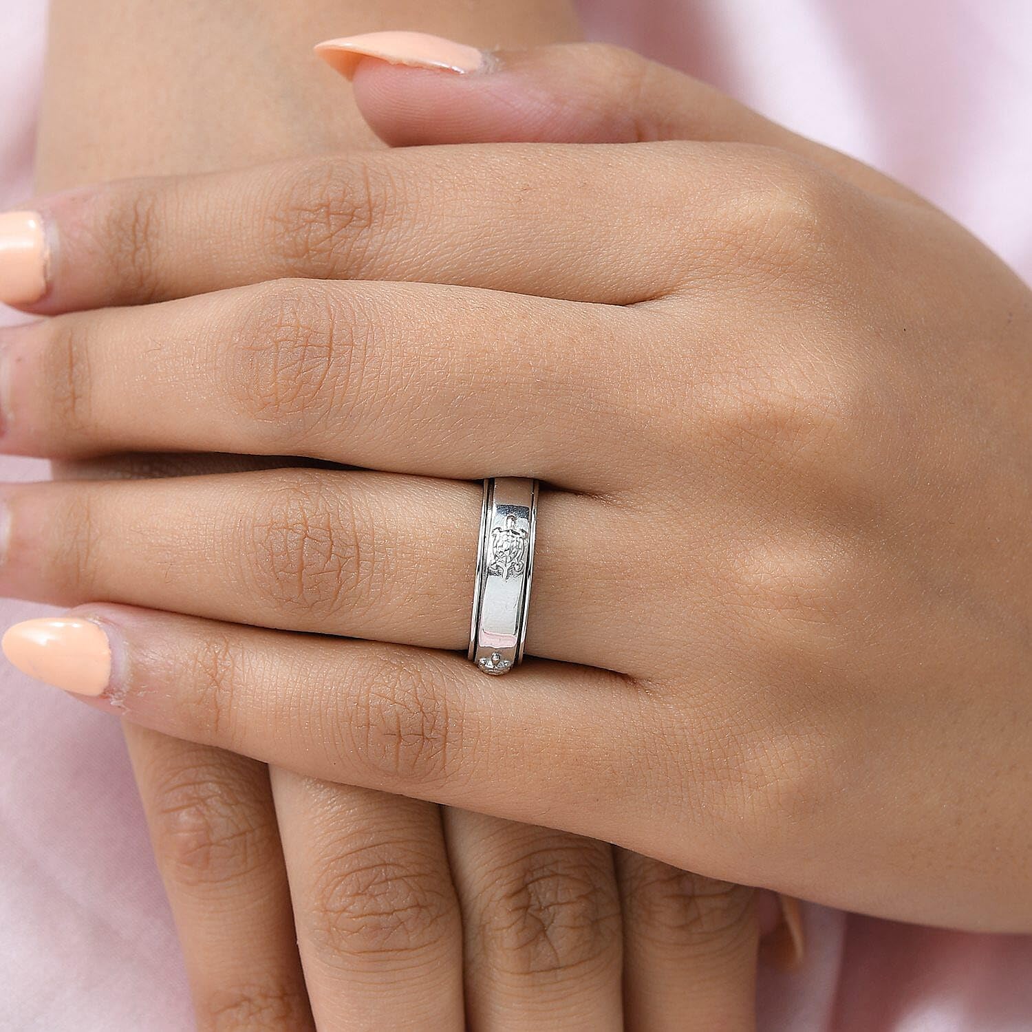 Spinner Band Zodiac Rings 925 Sterling Silver - Handmade Animal Womens Men Stress Relief Rings Her - Statement Jewelry - Engagement, Wedding, Anniversary - Birthday Christmas Gifts for Womens - Image 3