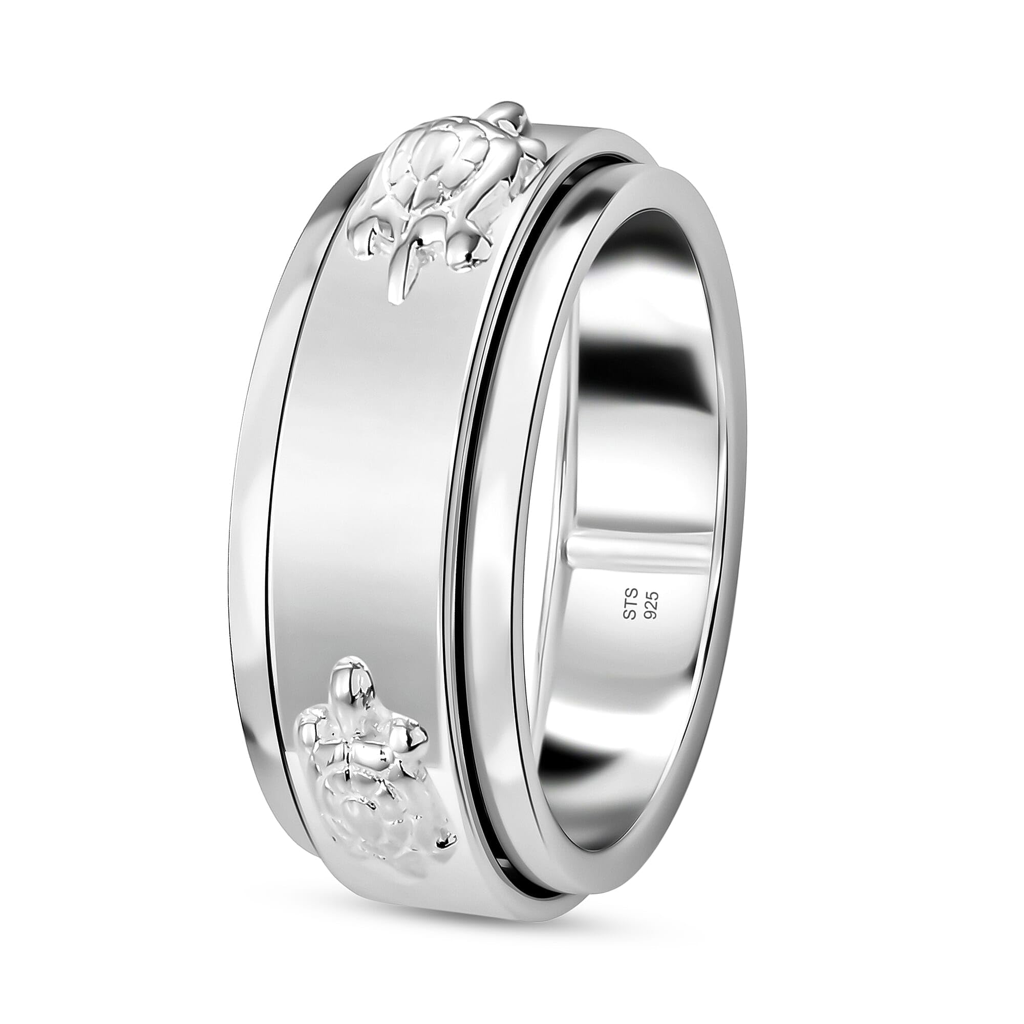 Spinner Band Zodiac Rings 925 Sterling Silver - Handmade Animal Womens Men Stress Relief Rings Her - Statement Jewelry - Engagement, Wedding, Anniversary - Birthday Christmas Gifts for Womens - Image 6