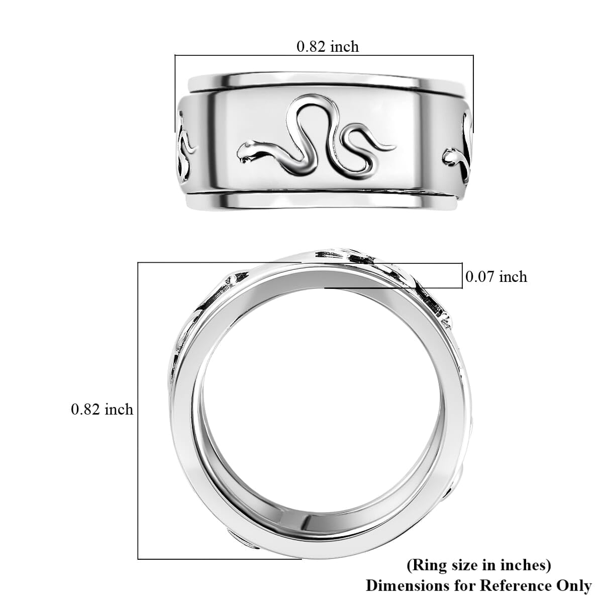 Spinner Band Zodiac Rings 925 Sterling Silver - Handmade Animal Womens Men Stress Relief Rings Her - Statement Jewelry - Engagement, Wedding, Anniversary - Birthday Christmas Gifts for Womens - Image 6