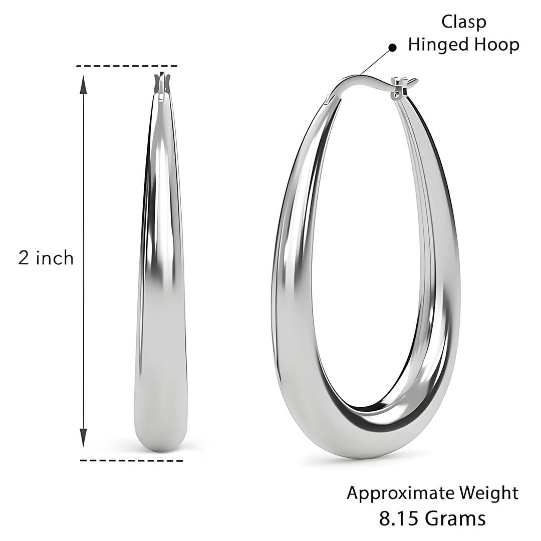 Stainless Steel Hoop Earrings for Women - Stainless Steel Earrings for Women Fashion Jewelry - Dangle Statement Unique Cute Engagement Anniversary Statement Gifts for Her - Image 5