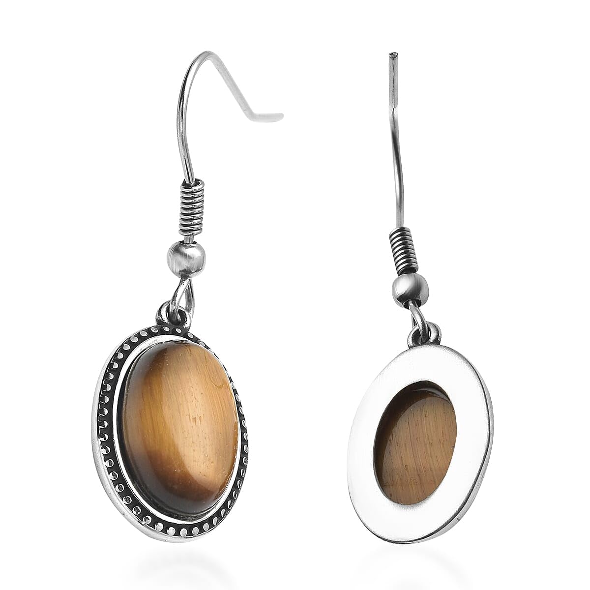 Stainless Steel Natural Gemstones Dangle Earrings for Women Jewelry Birthday Christmas Gifts for Women - Image 4