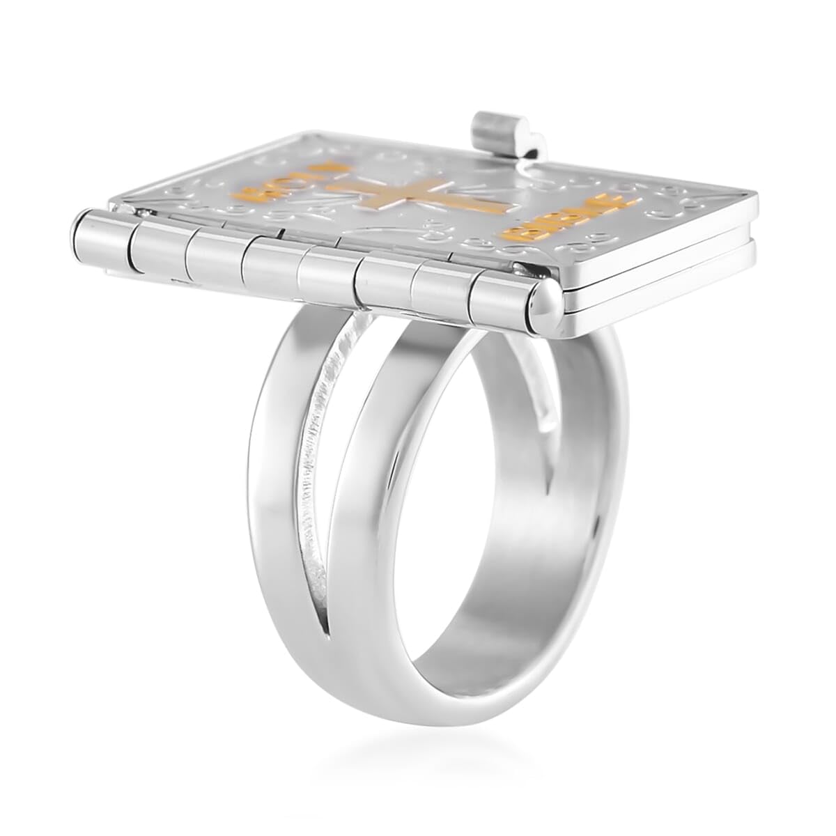Stainless Steel Yellow Gold ION Plated Statement Ring for Women Jewelry Birthday Christmas Gifts - Image 4