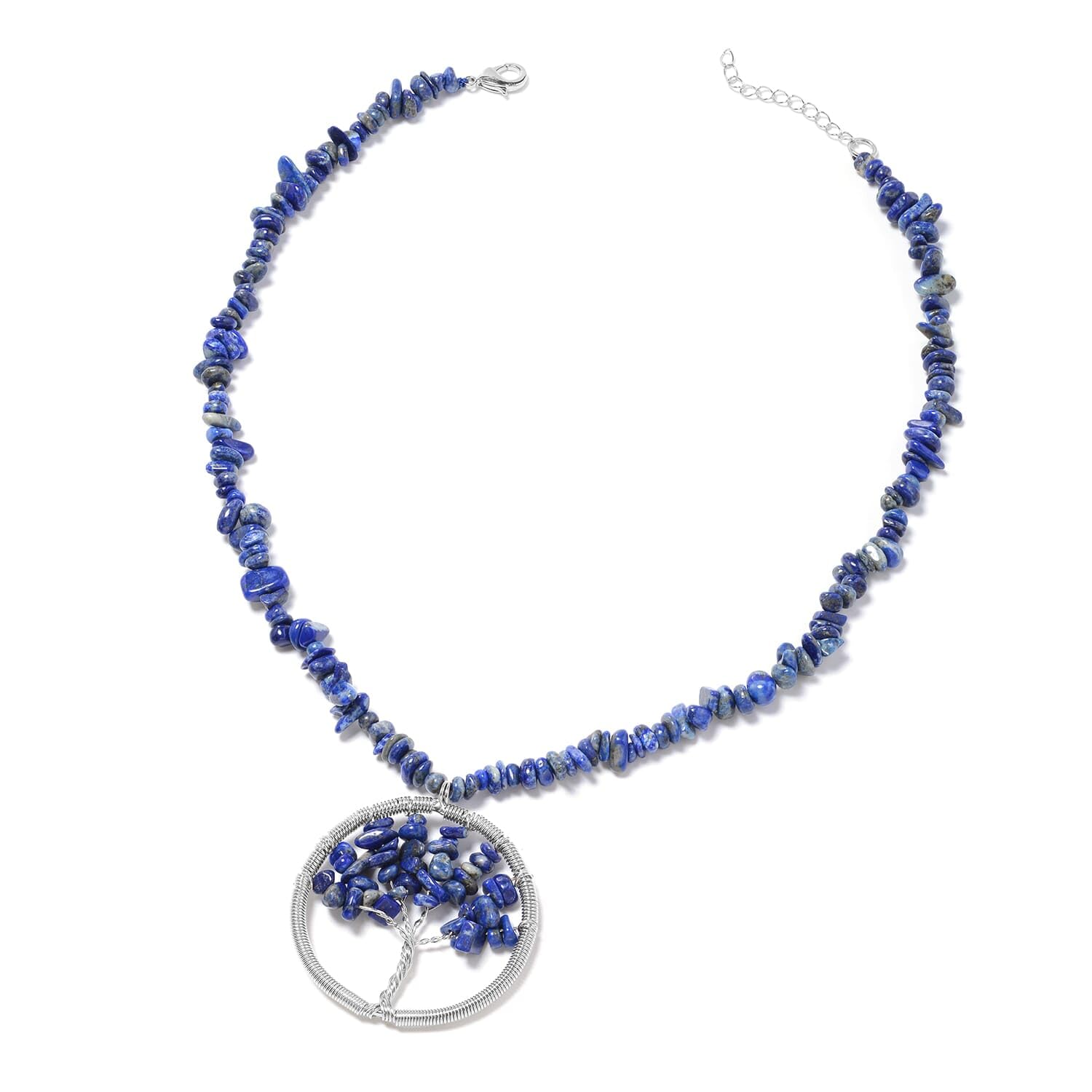 Tree of Life Costume Jewelry Sets for Women - Birthstone Necklace for Women & Dangle Earrings - Tree of Life Necklace Set Fashion - Lapis Lazuli Necklaces Gemstone 18-20" Christmas Gifts - Image 2