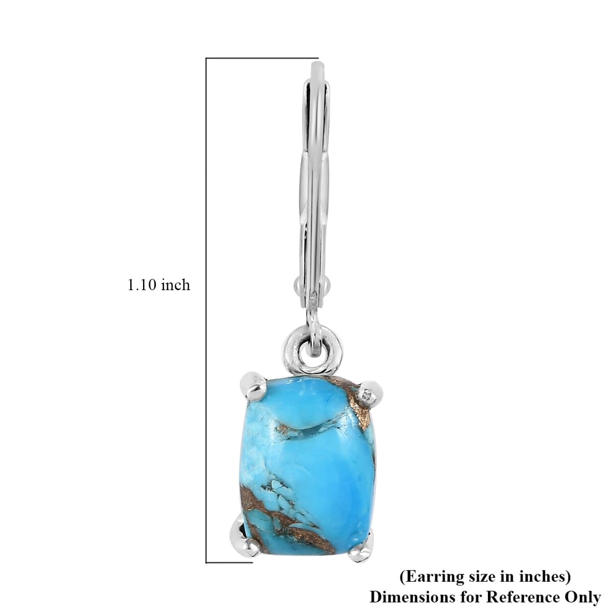 Turquoise 925 Sterling Silver Dangle Drop Earrings for Women Jewelry Ct 2.05 Birthday Christmas Gifts for Women - Image 5