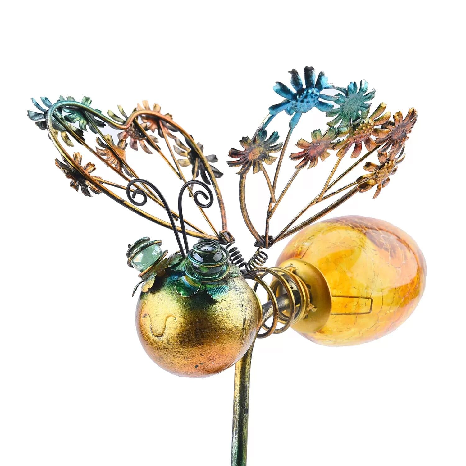 Yellow Bee Decorations Garden Stakes Solar Lights Outdoor Color Changing LED Light, Auto On/Off Metal Yard Art Solar Garden Decor for Outside - 9 inches x 38 inches Christmas Gifts - Image 6