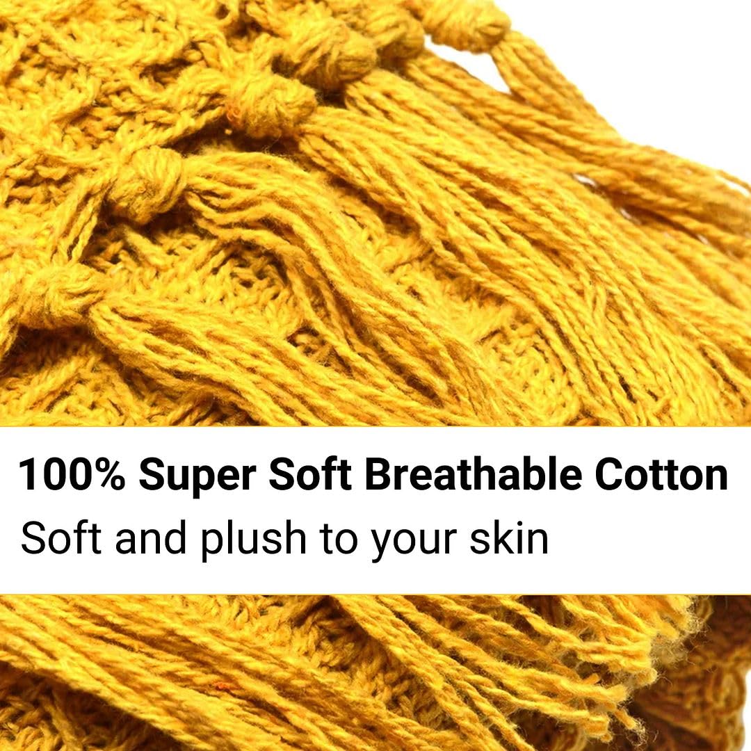Yellow Mustard Honeycomb Pattern Blanket Cotton Throw Blanket Super Soft for Couch Bedroom Size 70"X55" Birthday - Image 5